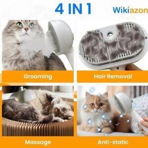 vintage 4 In 1 Cat Spray Brush, Self Cleaning